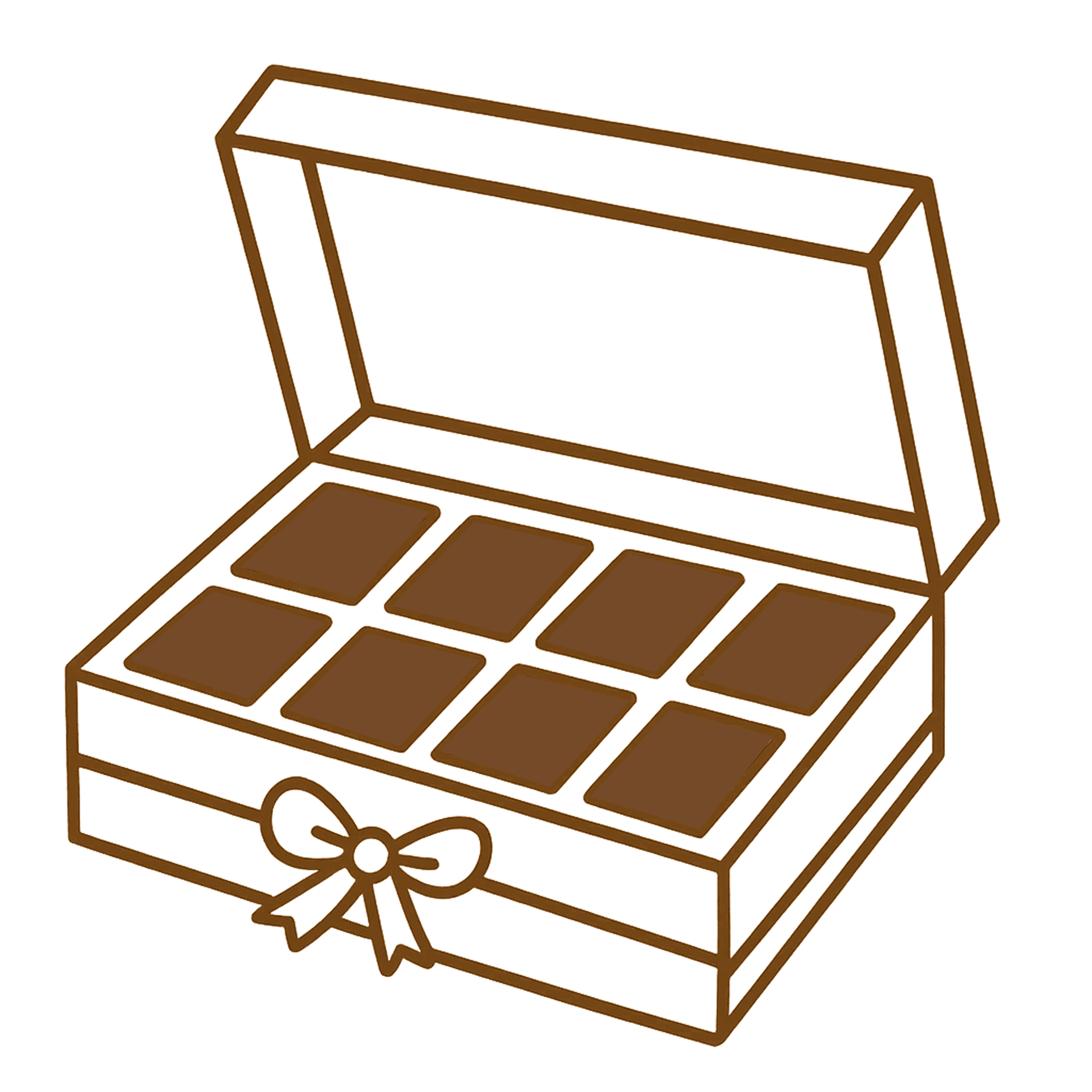 Illustration of a 8-piece box