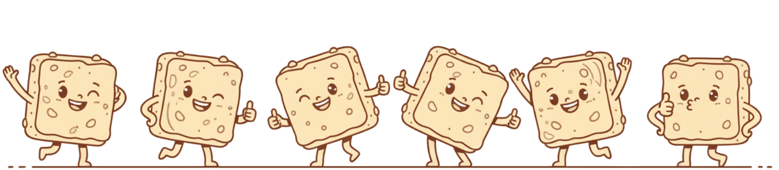 Happy brownie and blondie characters